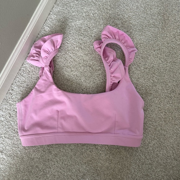 Bubblegum Pink Romance Ruffle Bra Women's L - Picture 2 of 6
